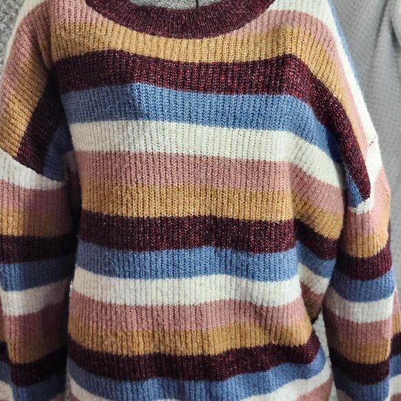 bobeau Sweaters - Bobeau Women's striped sweater Cozy